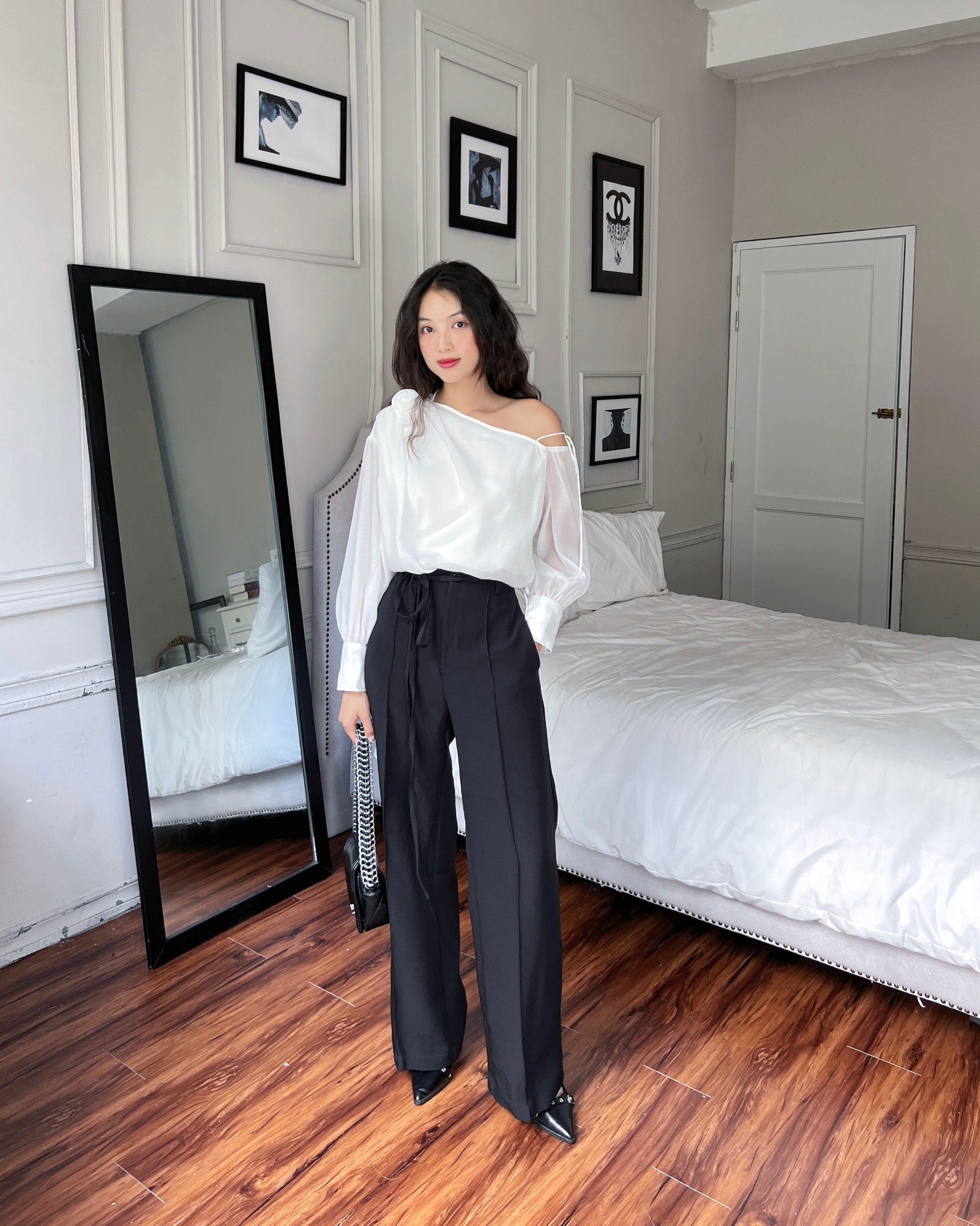 Quần Tây Nữ Ống Rộng Basic Thiết Kế Phối Dây Rời - BILA PANTS- GOÛT DE JUN