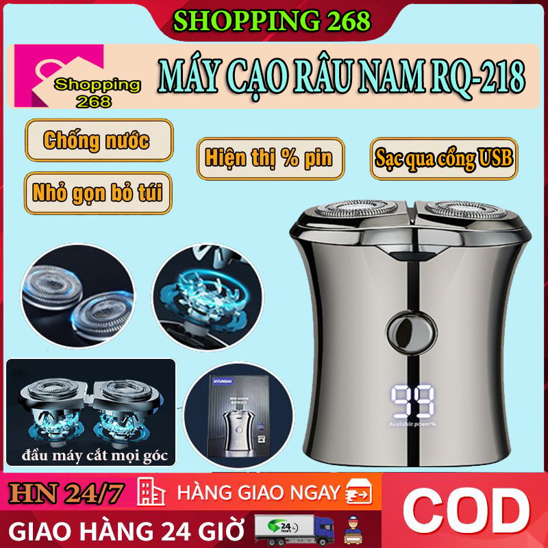 Máy cạo râu nam đa năng, máy cạo râu mini RQ218 cao cấp, dao cạo râu điện công nghệ thông minh cạo khô, cạo ướt đề được, cao cấp hơn máy cạo râu xiaomi và philips - Mẫu máy cạo râu nam cao cấp bán chạy