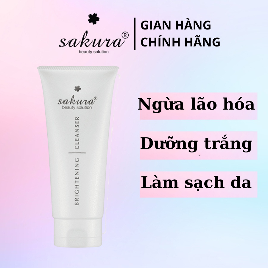 Sữa rửa mặt Sakura Brightening Cleanser làm sạch sâu sáng da 100ml