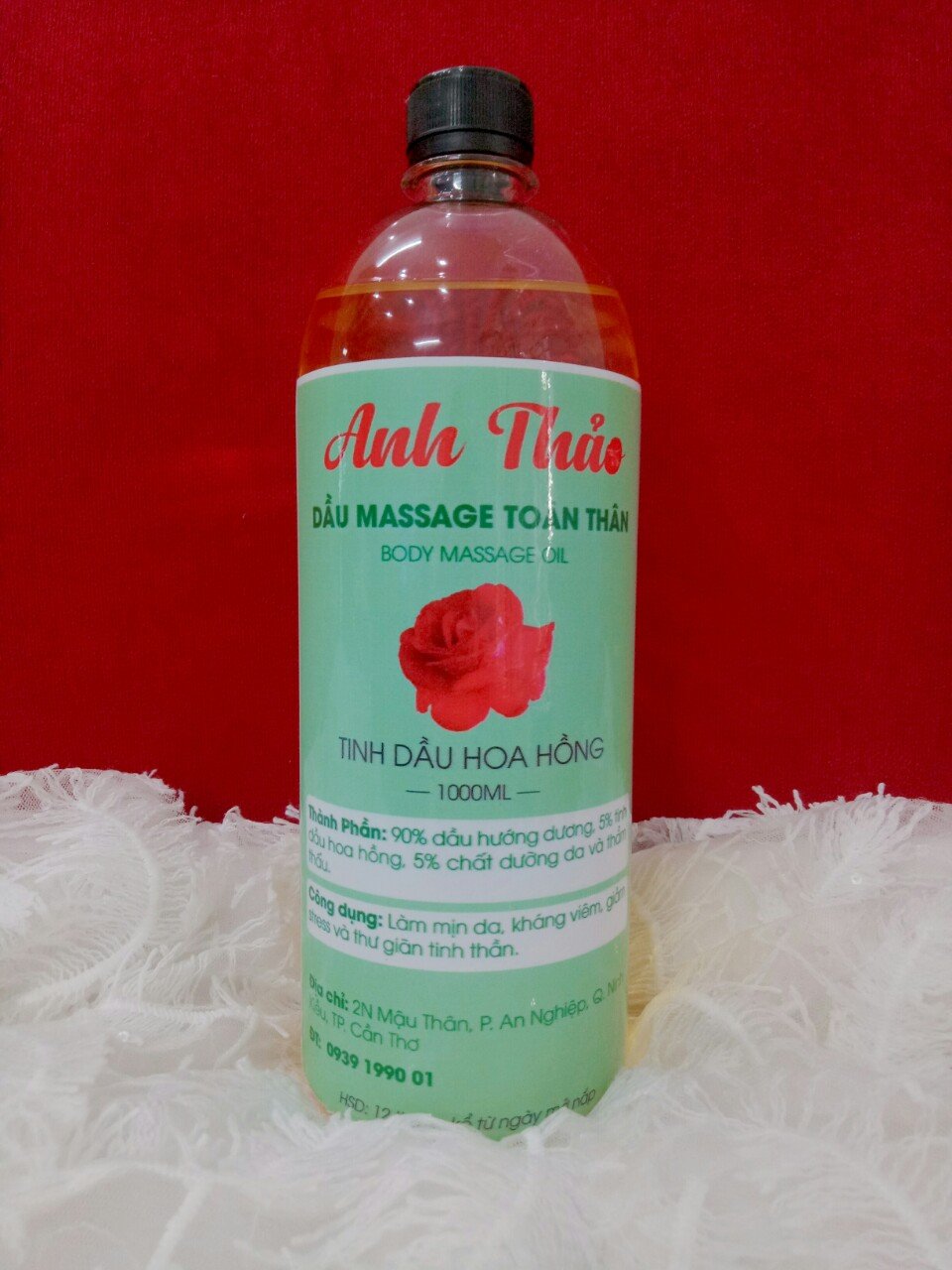 Dầu massage body hoa hồng anh thảo 1000ml