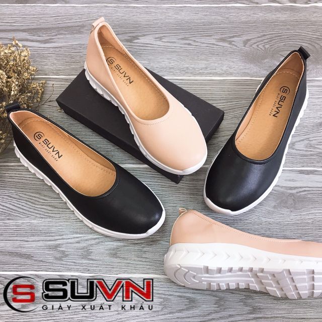 Giày bệt lười da thật 3cm VNXK