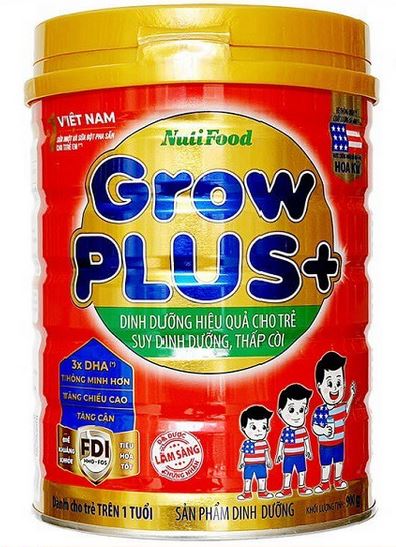 Sữa bột nutifood grow plus+ đỏ hộp 900g