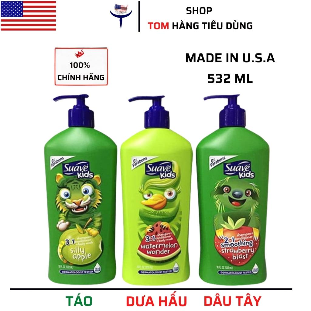 Tắm gội 3in1 Suavekids 532ml cho bé mùi Táo