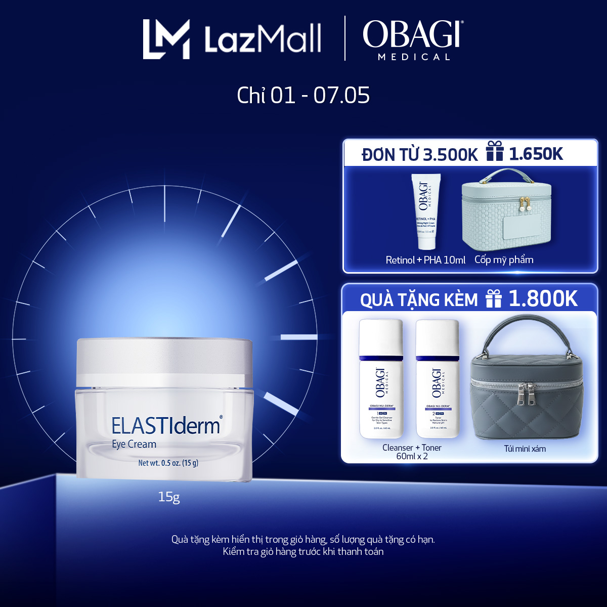 Kem dưỡng làm mờ nếp nhăn vùng da mắt ELASTIDERM® Eye Cream 15g