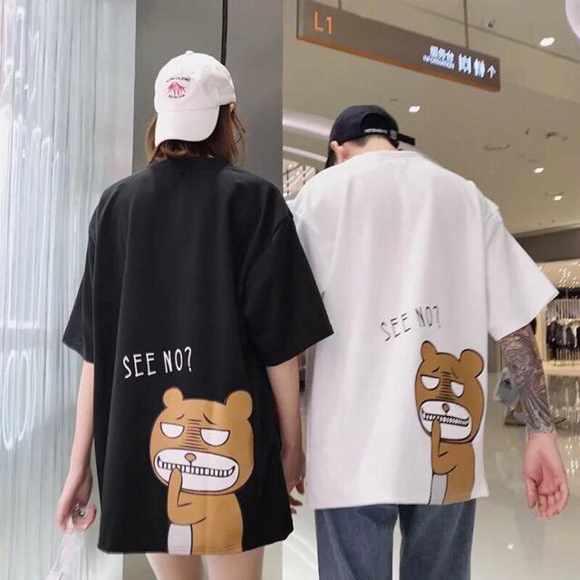 Áo thun tay lửng unisex see no