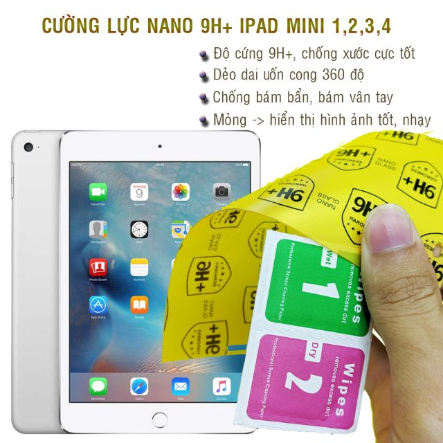 Dán cường lực dẻo ipad mini 1, mini 2, mini 3, mini 4