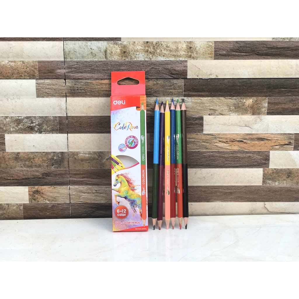 Bút chì màu colorun deli 12màu-24màu c00100/c00120