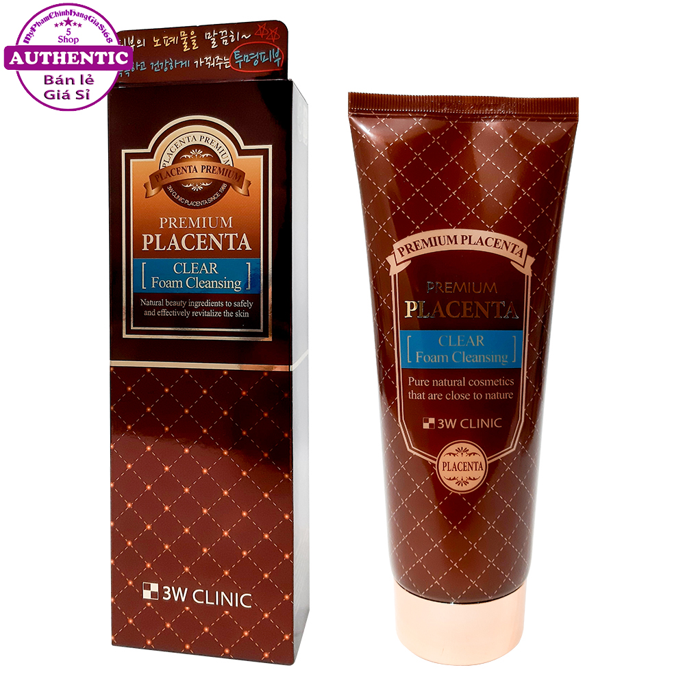 Sữa Rửa Mặt 3W CLINIC Chiết Xuất NHAU THAI CỪU 180ml KOREA