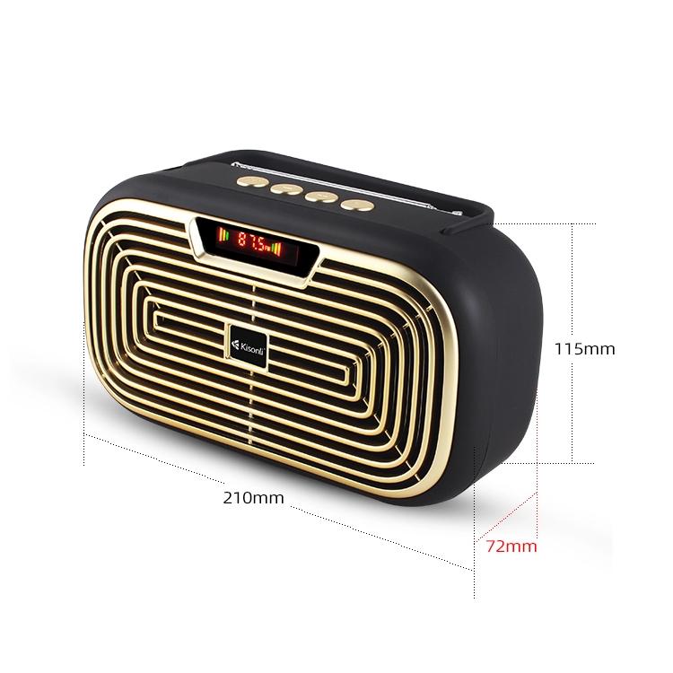 Loa bluetooth Kisonli KS-1990 tích hợp anten bắt sóng cực mạnh kèm romote hỗ trợ thẻ nhớ/ USB/ FM/ AUX
