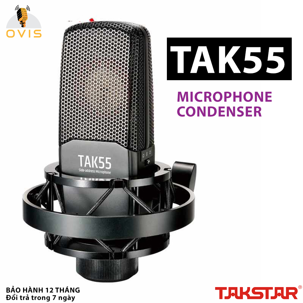 Micro condenser thu âm chuyên nghiệp takstar tak55 cho thu âm nhạc cụ, phòng thu và biểu diễn sân khấu