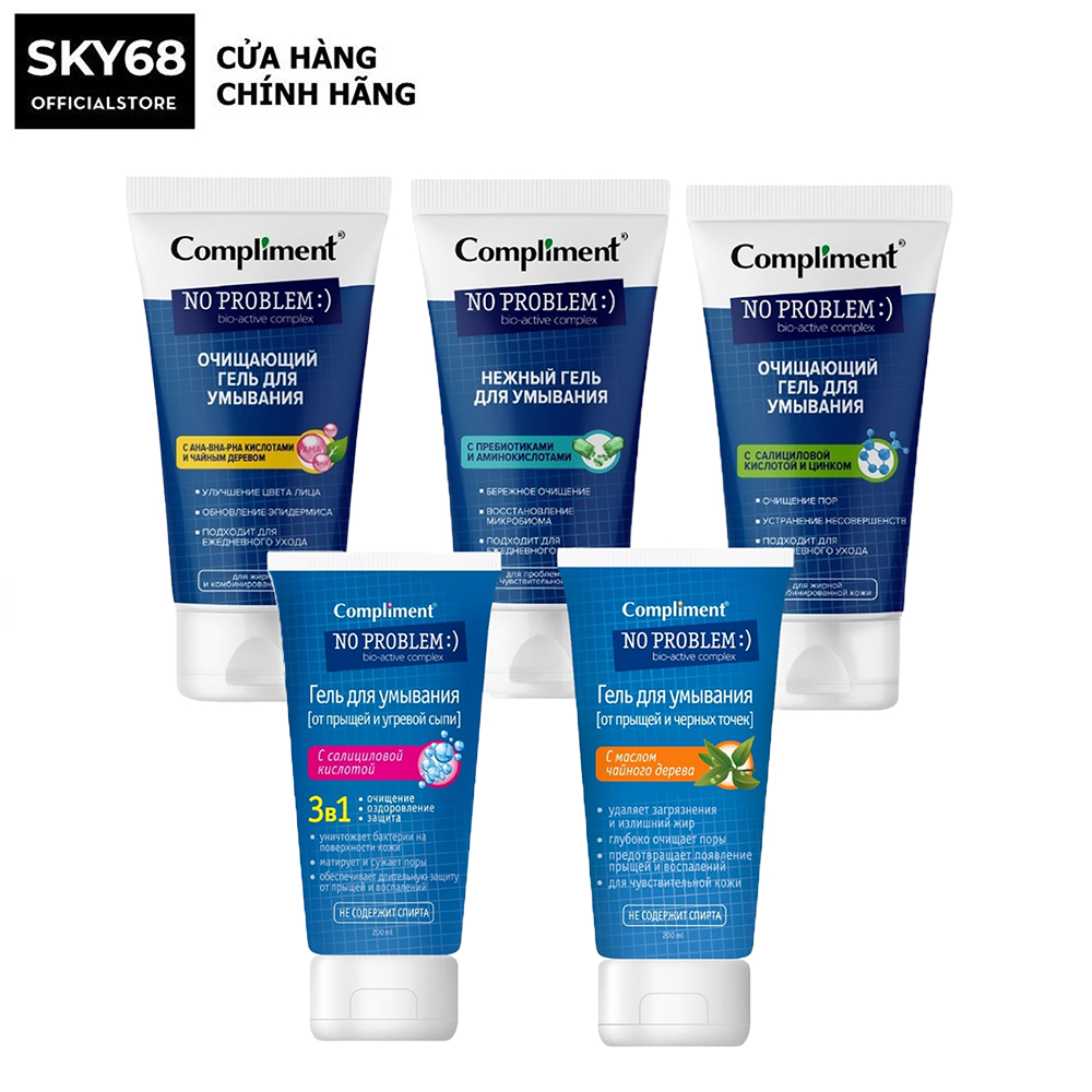 Sữa Rửa Mặt Sạch Sâu Ngừa Mụn BHA, Tea Tree Compliment No Problem 200ml