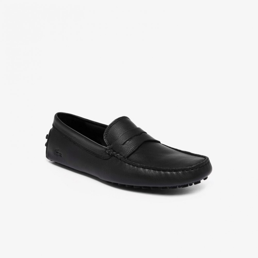 Giày Lười Moccasins Lacoste Concours 118 - Đen