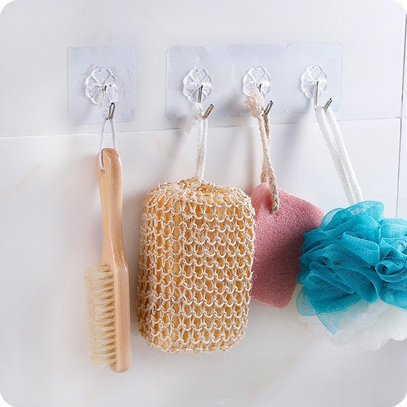Combo 10 móc dán tường chịu lực, móc dán siêu dính treo đồ dùng gia đình