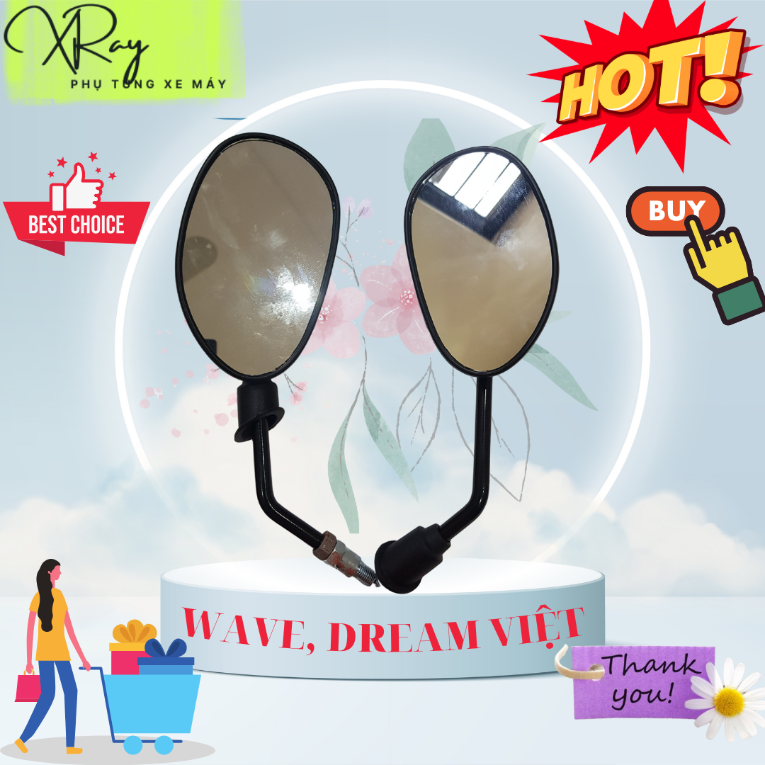 Gương xe máy wave, dream việt.