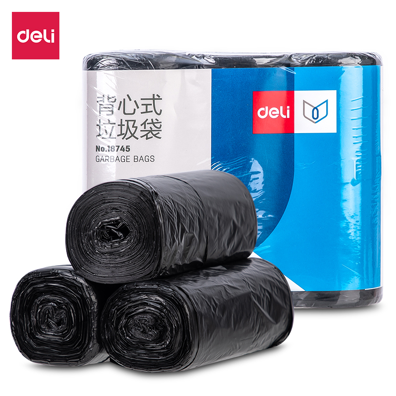 Túi đựng rác có quai xách deli - 3 cuộn/ 5 cuộn -18745/18746