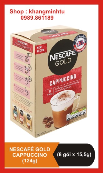 Cà phê hòa tan NesCafe Gold Cappuccino hộp 124g - Nestlé
