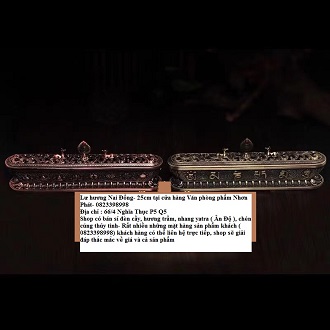Lư hương 25cm Nai màu đồng nằm ngang - Văn phòng phẩm Nhơn Phát