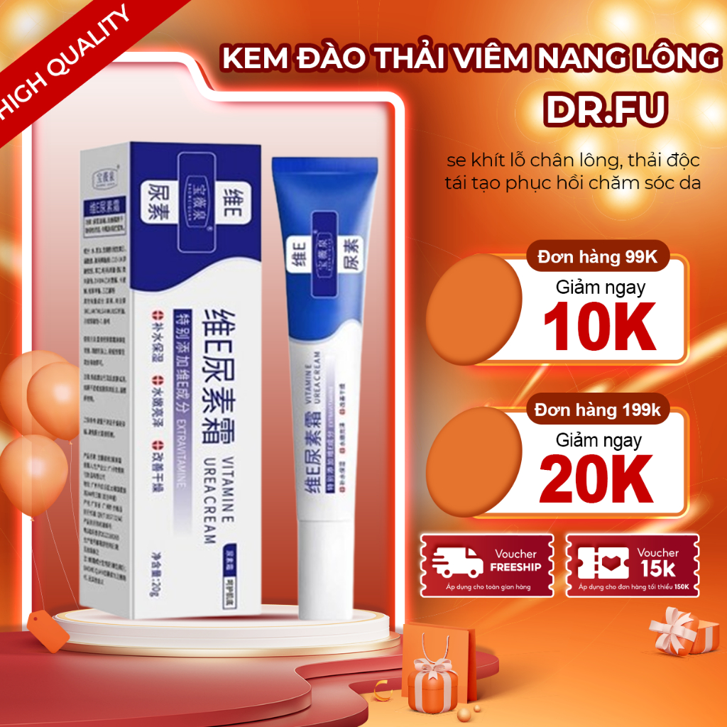 Kem Đào Thải Viêm Nang Lông DR.FU - Kem DR.FU Loại Bỏ Á Sừng, Viêm Lỗ Chân Lông, Đào Thải Bụi Bẩn Dưỡng Da