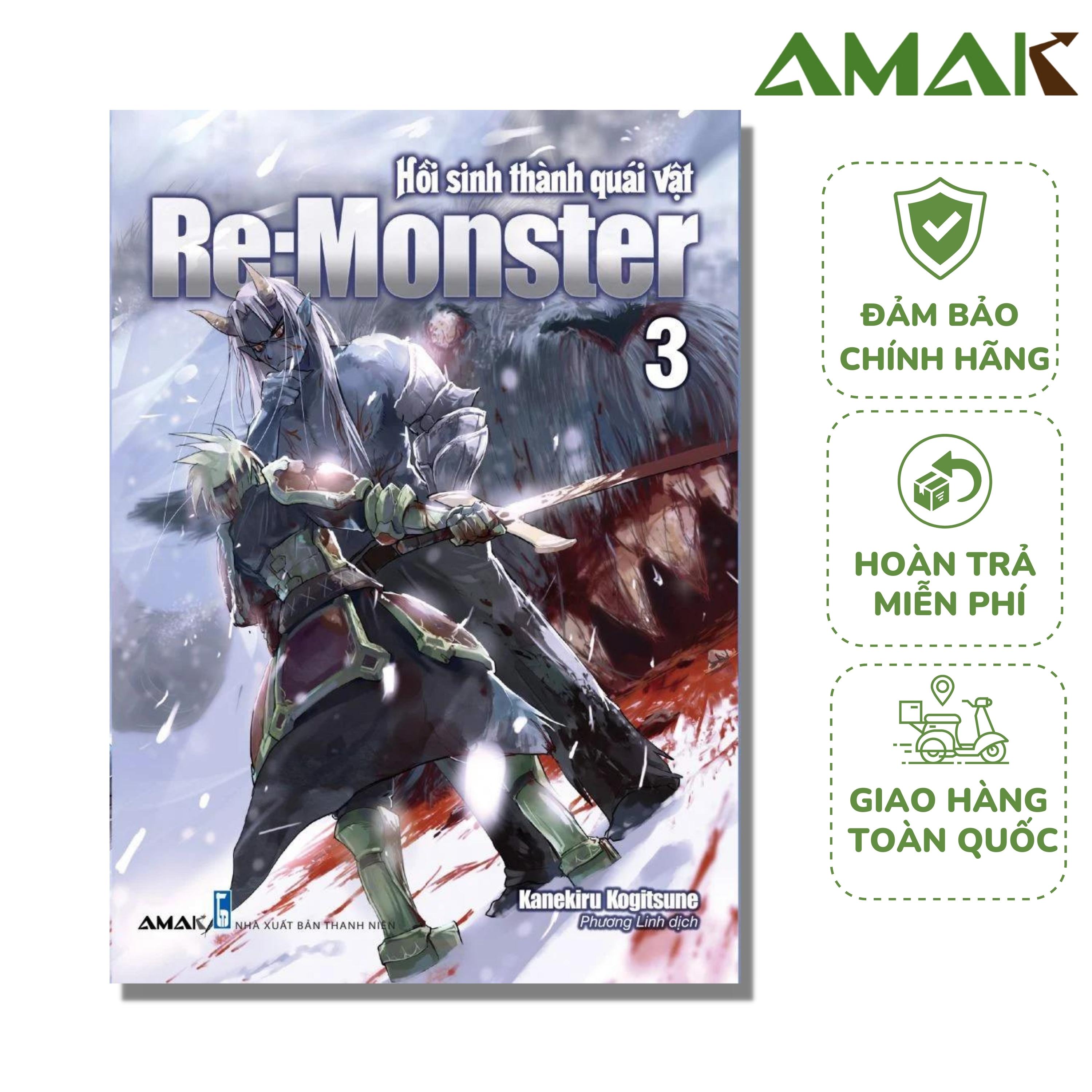 Re:Monster Hồi Sinh Thành Quái Vật - Tập 3 - Amak Books - Tặng kèm Bookmark