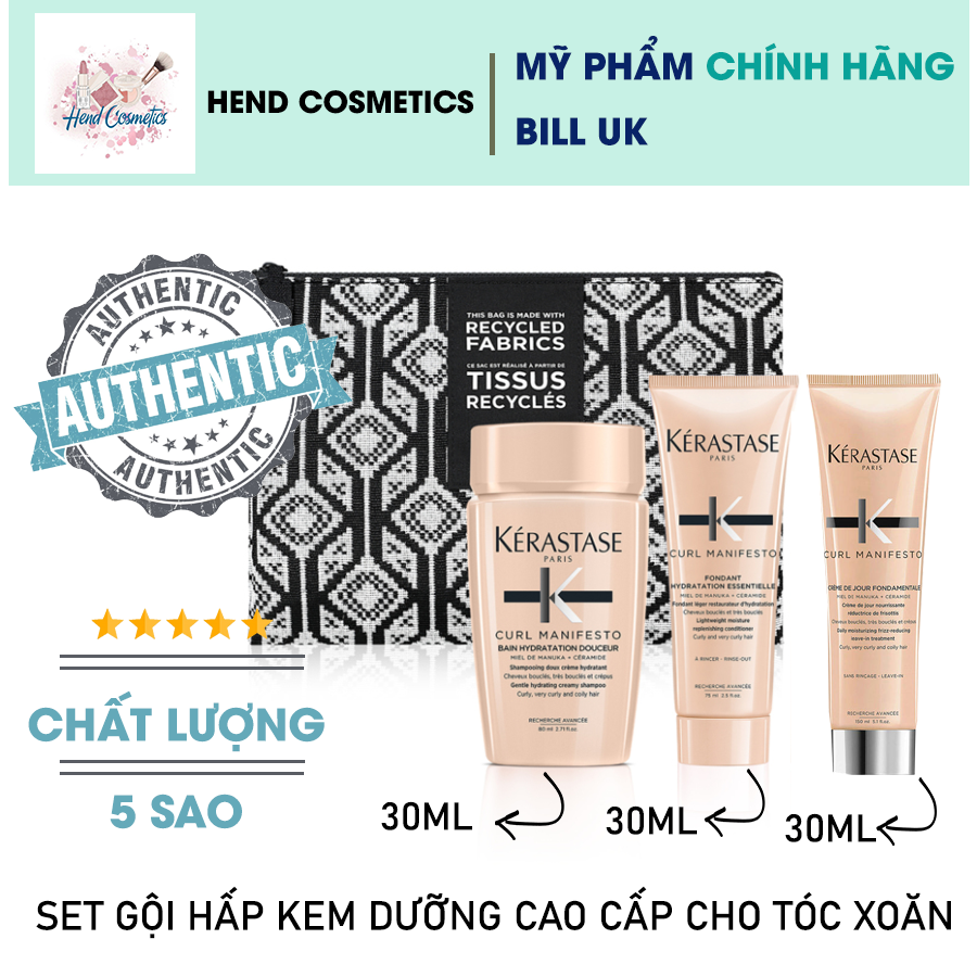 Bộ dầu gội xả dưỡng tóc Dành Cho Tóc Xoăn Kerastase Curl Manifesto Travel set