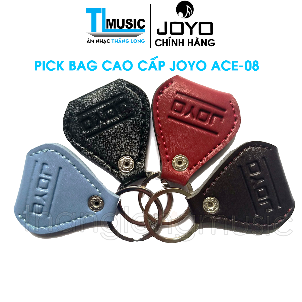Móc khóa đựng pick - pick keychain joyo ace08 chất liệu da thật bền đẹp