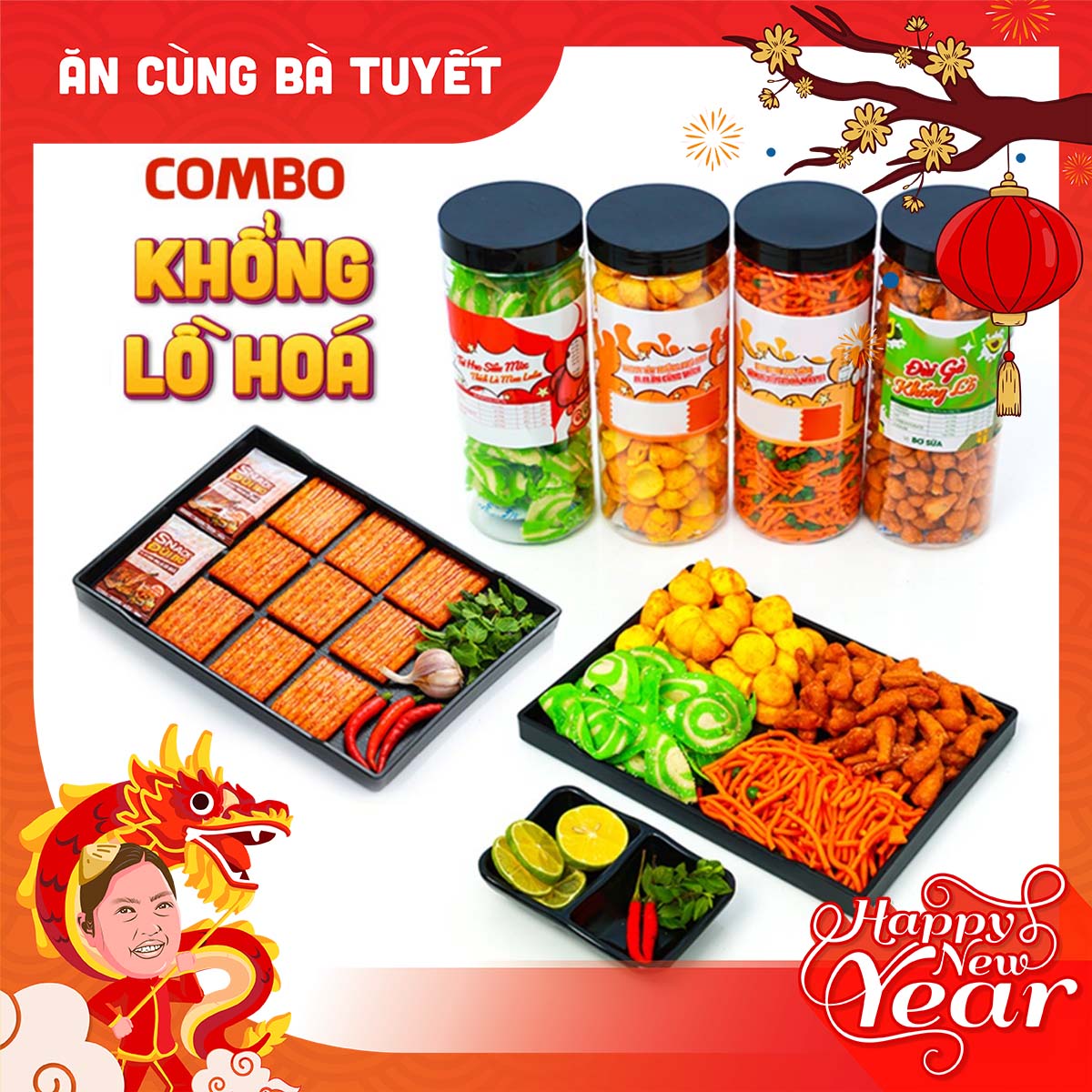 Combo khổng lồ hoá gồm 4 món khổng lồ đồ ăn vặt việt nam