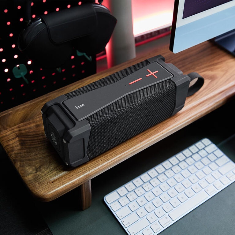 Loa bluetooth thể thao chống nước hoco hc6 - 2 loa công suất 10w, pass mạnh mẽ, hỗ trợ fm, thẻ tf, usb, aux