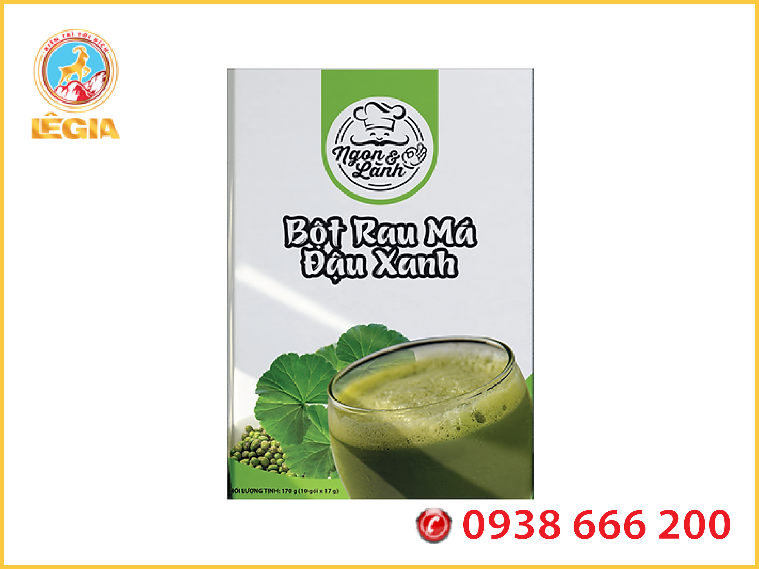 Bột rau má đậu xanh eco /hộp 170g