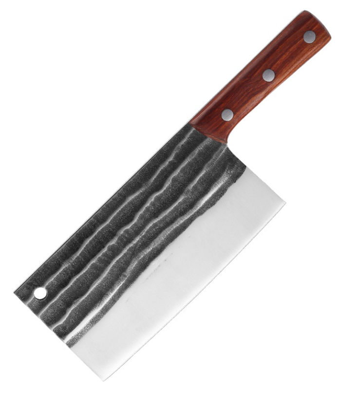 Dao chặt xương nhật bản akatsuki vân búa nặng 800g chất liệu thép không gỉ siêu sắc tay cầm cán gỗ chắc chắn