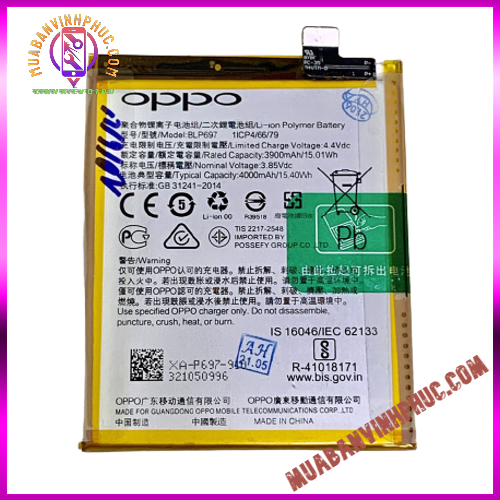Pin oppo f11 pro blp697,dung lượng 4000mah / bảo hành 12 tháng - mbvp.com