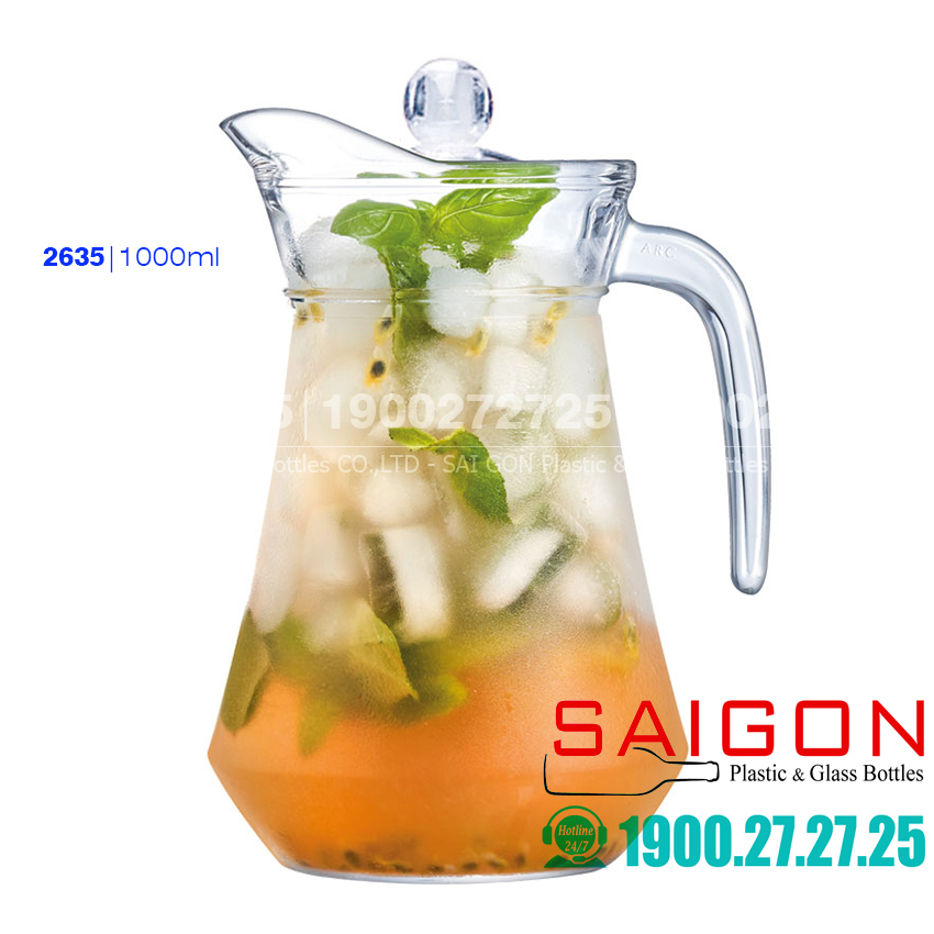 Bình thủy tinh luminarc arc 1000ml thủy tinh cao cấp
