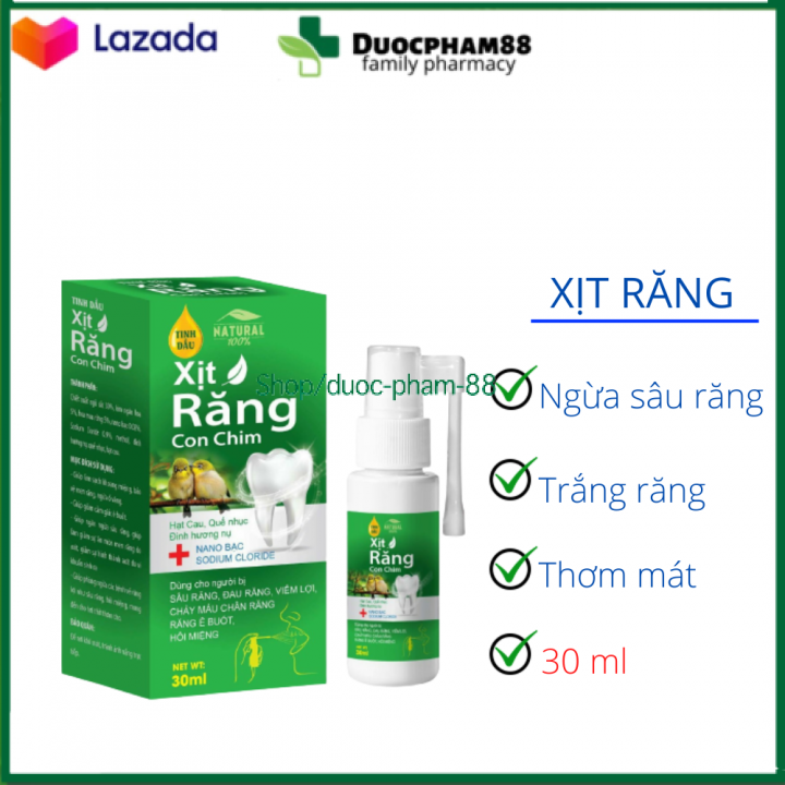 Xịt răng con chim giúp khử mùi hôi, làm dịu mát miệng – 30ml
