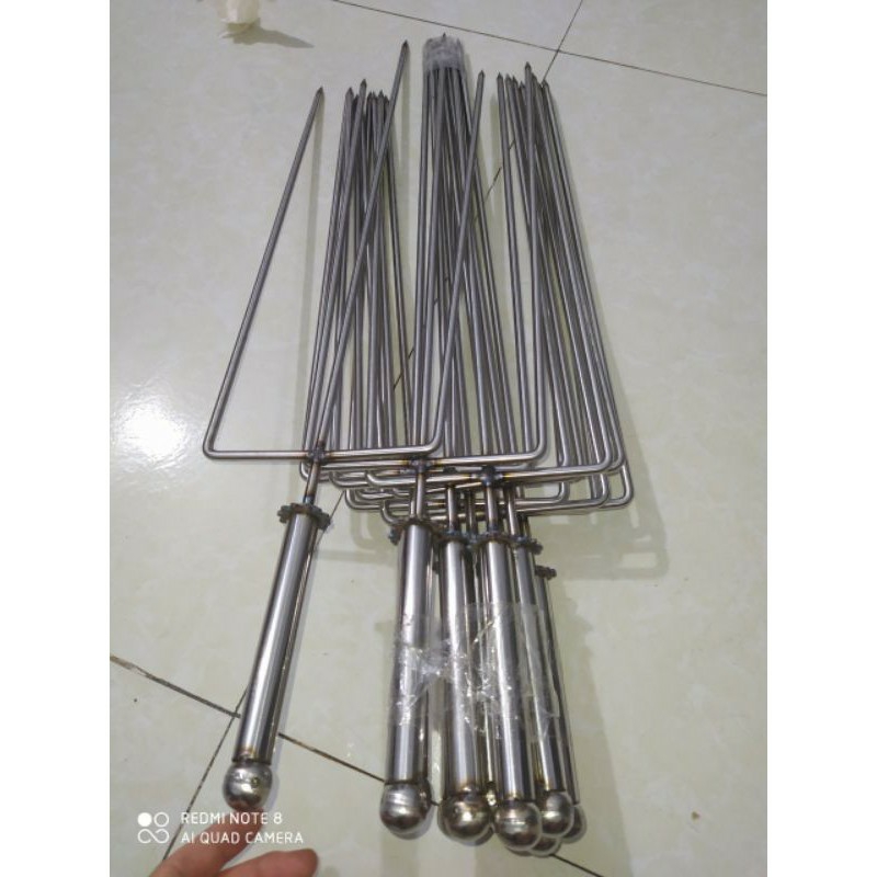 xiên 3 chãng nướng gà vịt bằng inox