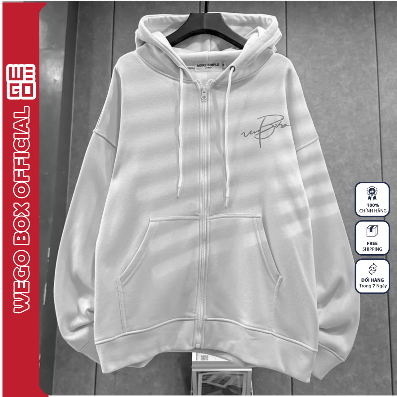 Áo Hoodie Nữ Chất Thun Nỉ Cao Cấp Tay Phồng Có Nón Phối Zip Kéo Cá Tính Siêu Đẹp WEGO BOX