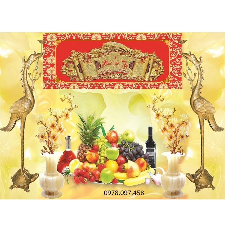 Tranh gạch ốp phòng thờ