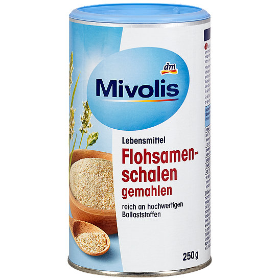 Bột bổ sung chất xơ Mivolis Flohsamenschalen, hỗ trợ hệ tiêu hóa, giảm chứng táo bón - Hàng Đức 100%