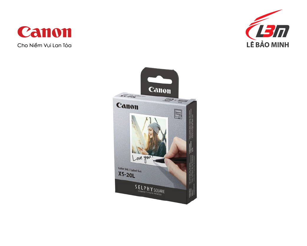 GIẤY STICKER XS-20L CANON DÙNG CHO MÁY IN SELPHY SQUARE QX10 - Hàng Chính Hãng