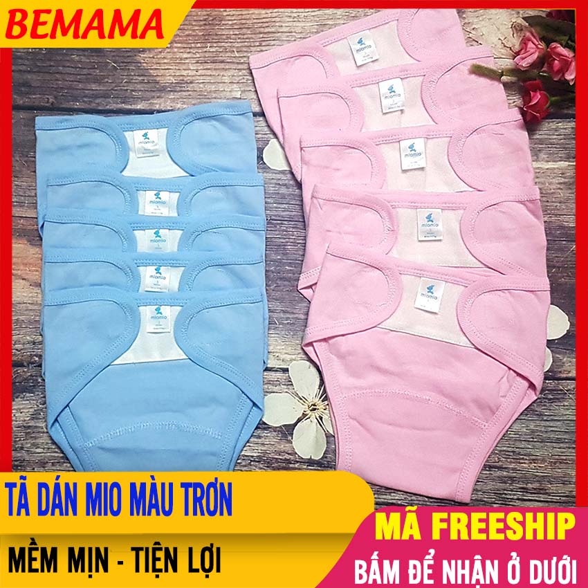[SET 5] Tã Dán Vải MIO Màu Trơn Cho Bé Sơ Sinh, Chất Liệu Cotton, Mềm Mại, An Toàn Cho Làn Da Nhạy Cảm Của Bé - Quần Đóng Bỉm Sơ Sinh Miomio, Tã Dán Cho Bé Sơ Sinh, Tả Dán Sơ Sinh,Ta Quan So Sinh - Ta Dan Mio Mau