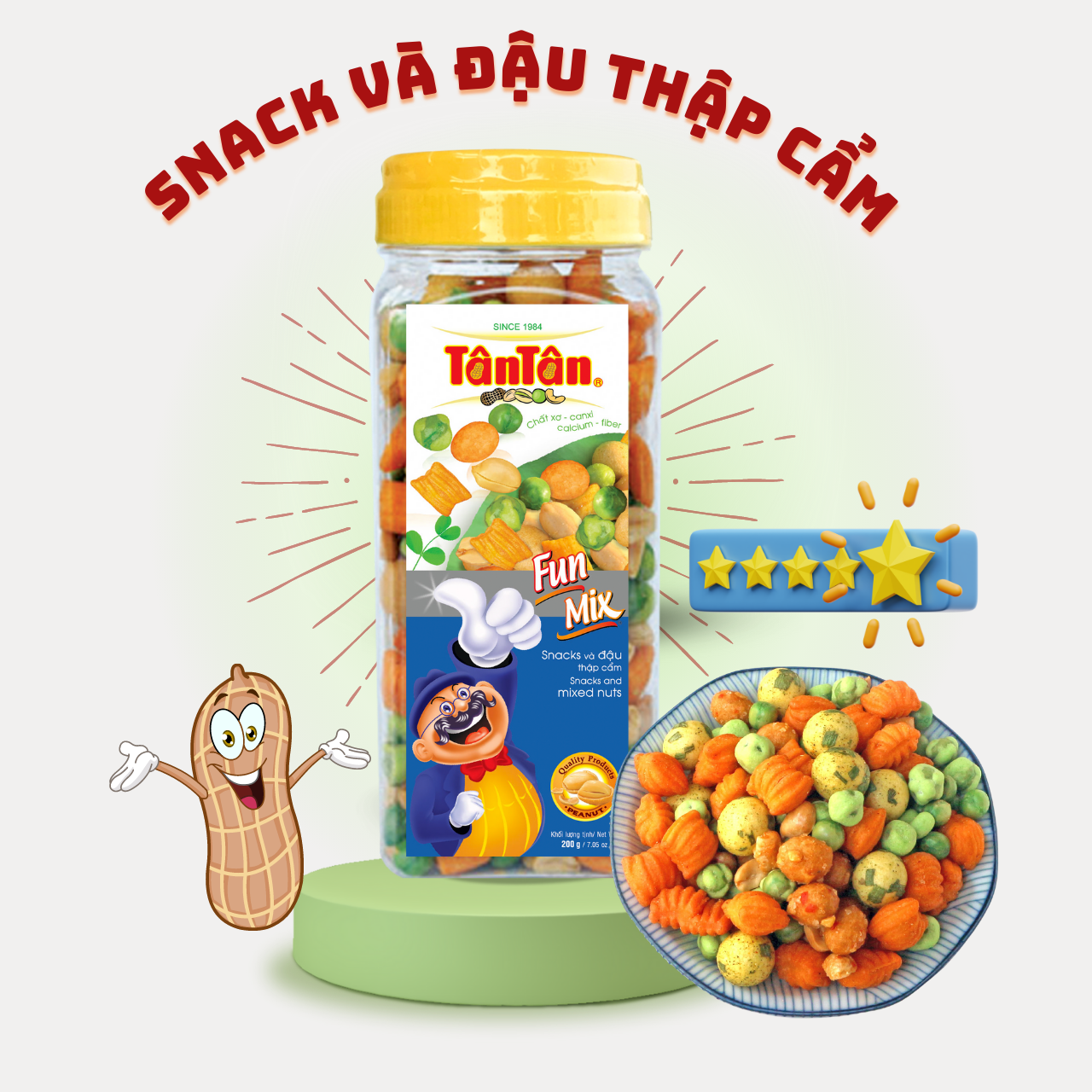 Giá ưu đãi - snack và đậu thập cẩm tân tân hủ 200g