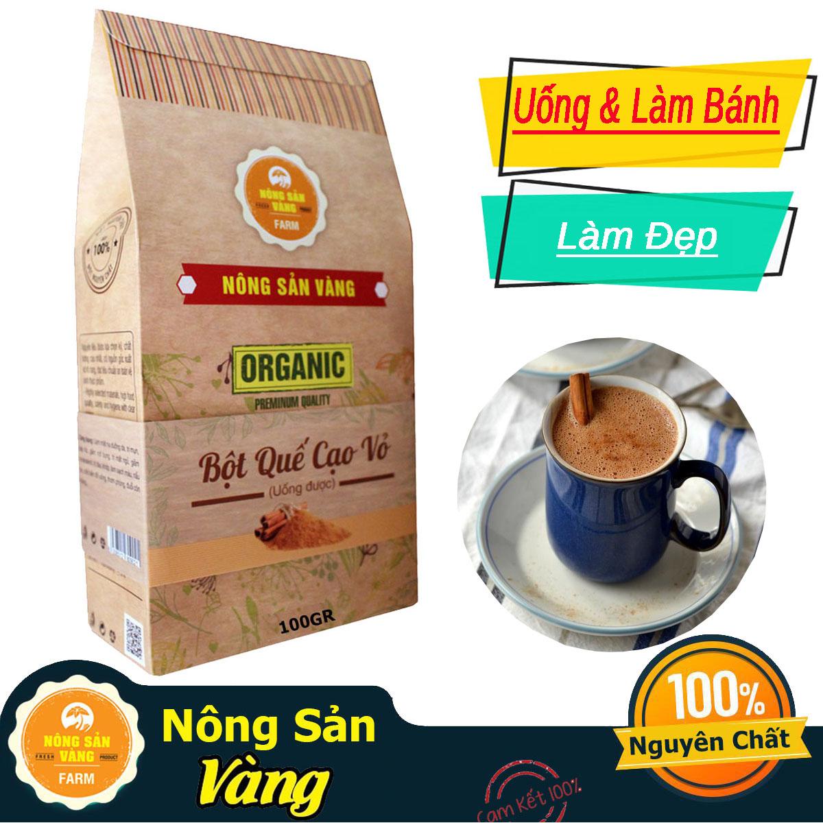 Bột quế cạo vỏ nguyên chất làm bánh làm đẹp 100gr - nông sản vàng
