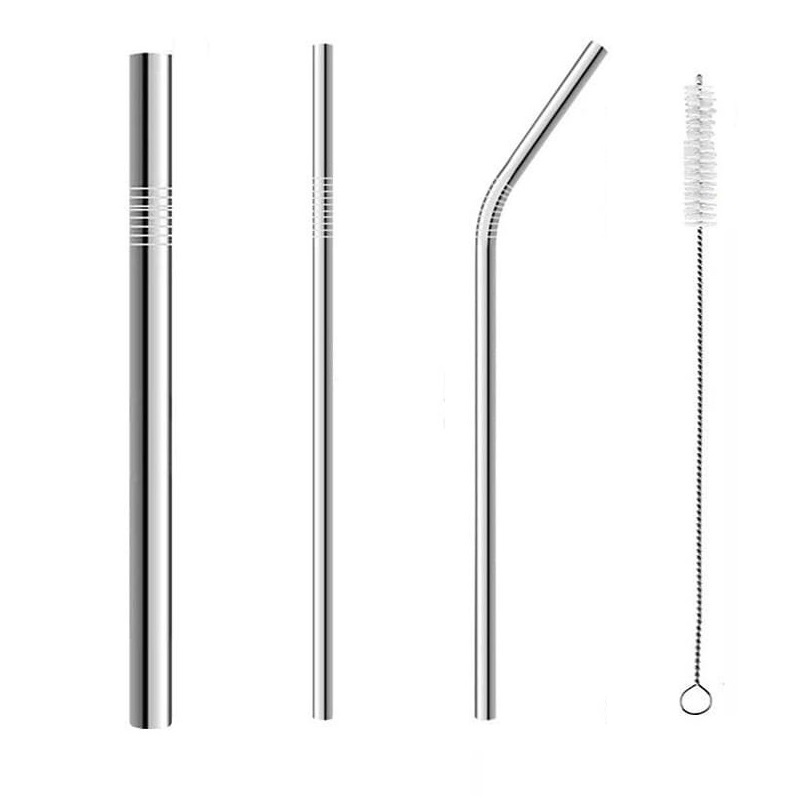 Ống hút inox trân châu - ống hút cong 6mm - cọ rửa ống hút GD143