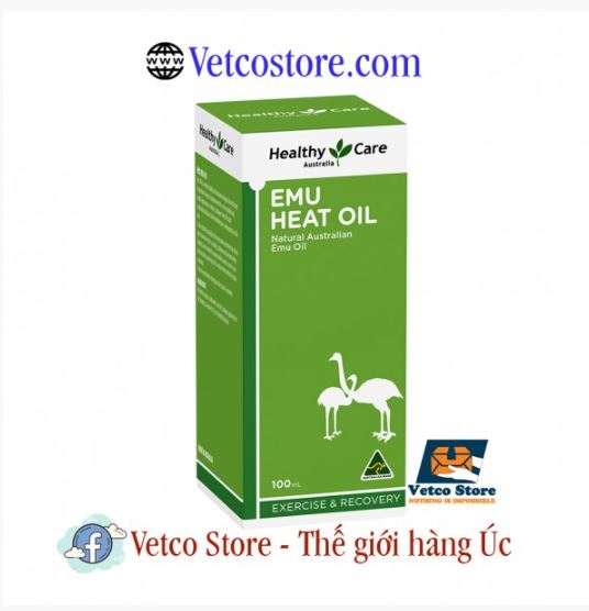 Dầu gió đà điểu healthy care emu heat oil 100ml