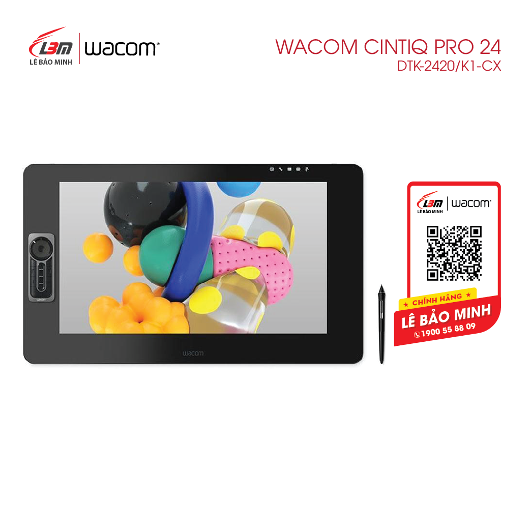 [voucher 9% max 1,5tr]BẢNG VẼ ĐIỆN TỬ HIỆU WACOM CINTIQ PRO 24 DTK-2420/K1-CX