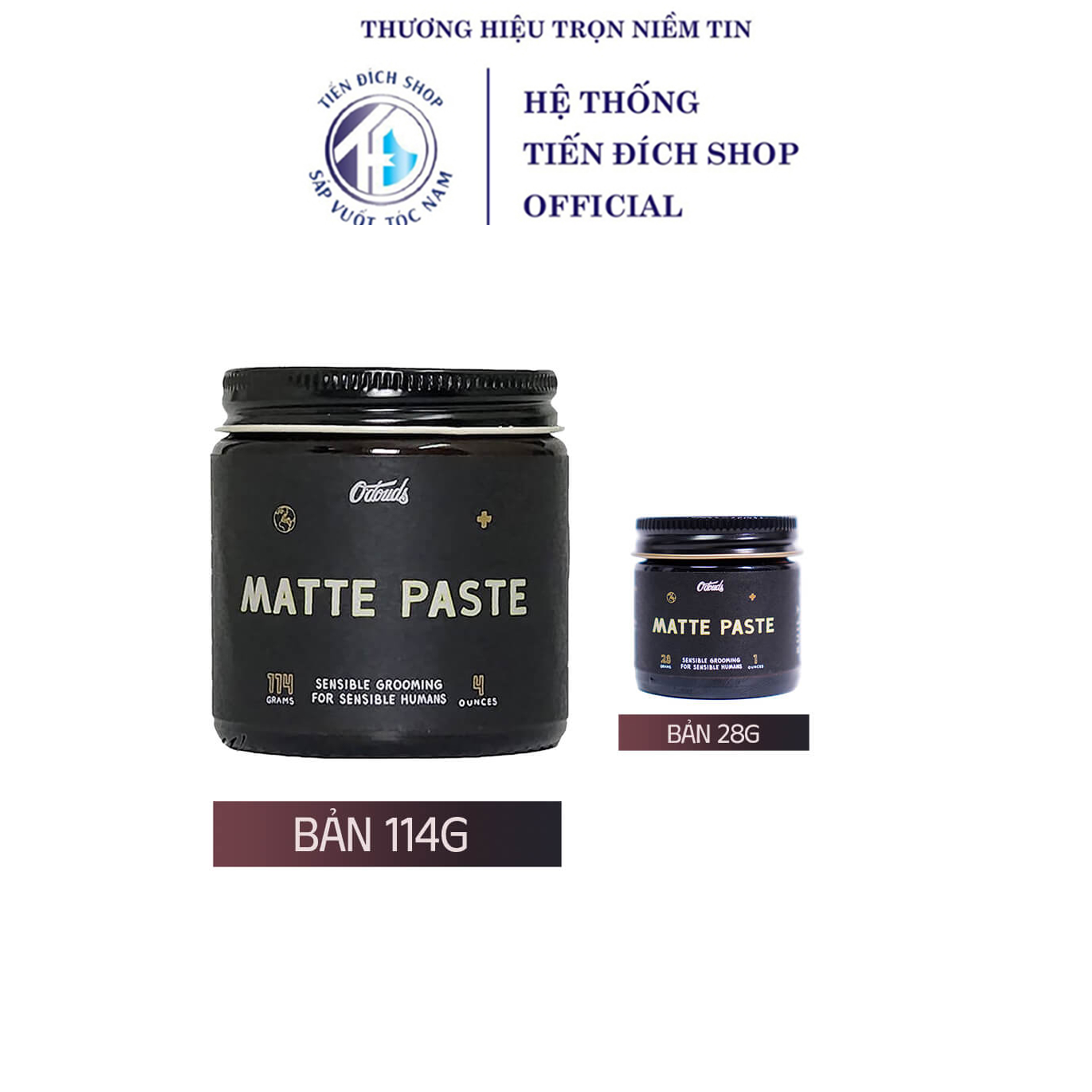 Sáp vuốt tóc O’douds Matte Paste 28gr / 114gr cao cấp Mỹ - Tiến Đích Shop By Vilain