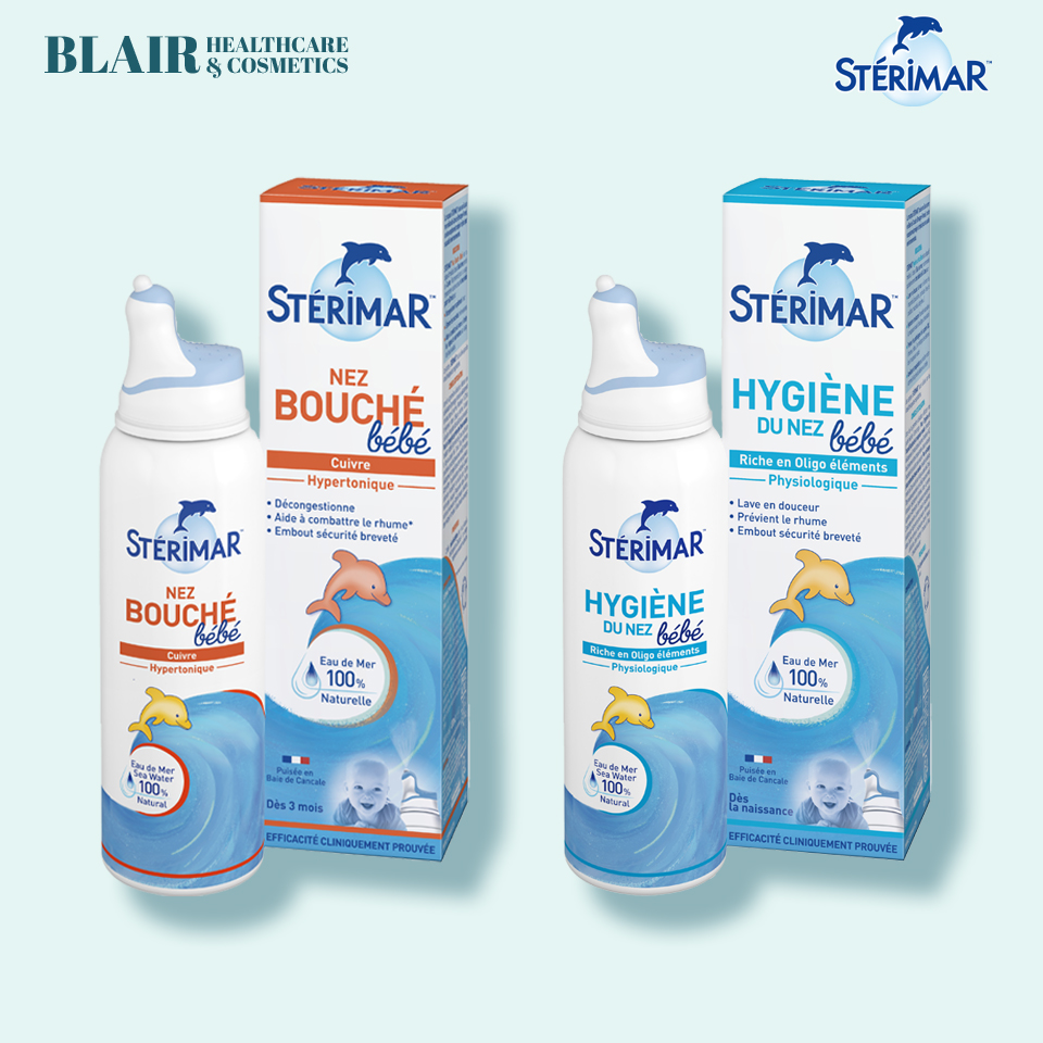 Xịt mũi muối biển cá heo Sterimar cho trẻ em của Pháp