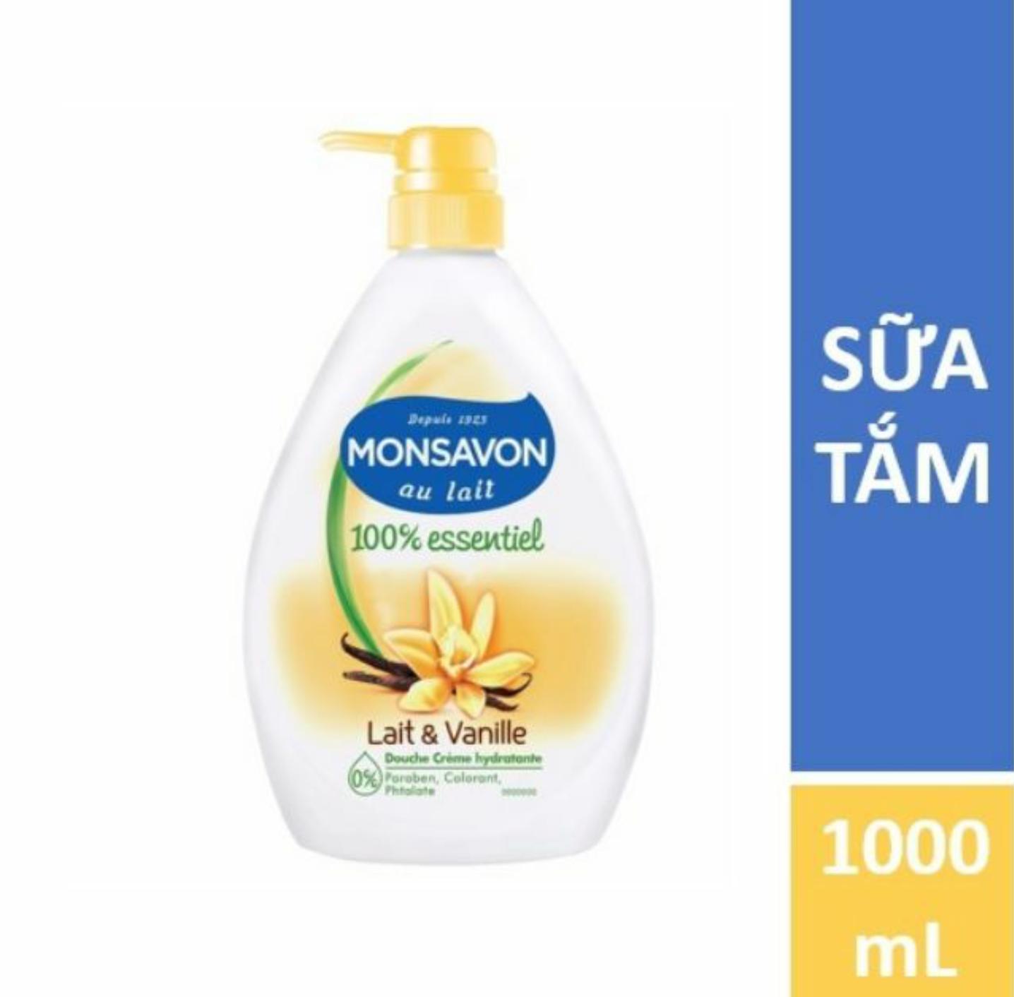 Sữa tắm Monsavon chiết xuất sữa và hoa vani 1000mlc