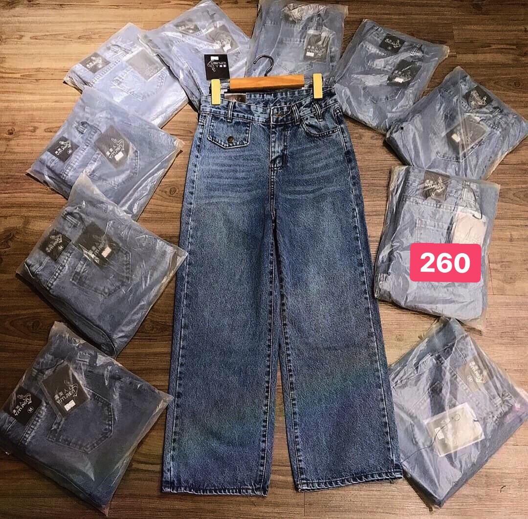 [CÓ Size ĐẠI] Quần jean baggy nữ trơn đơn giản ống rộng big size hot hit