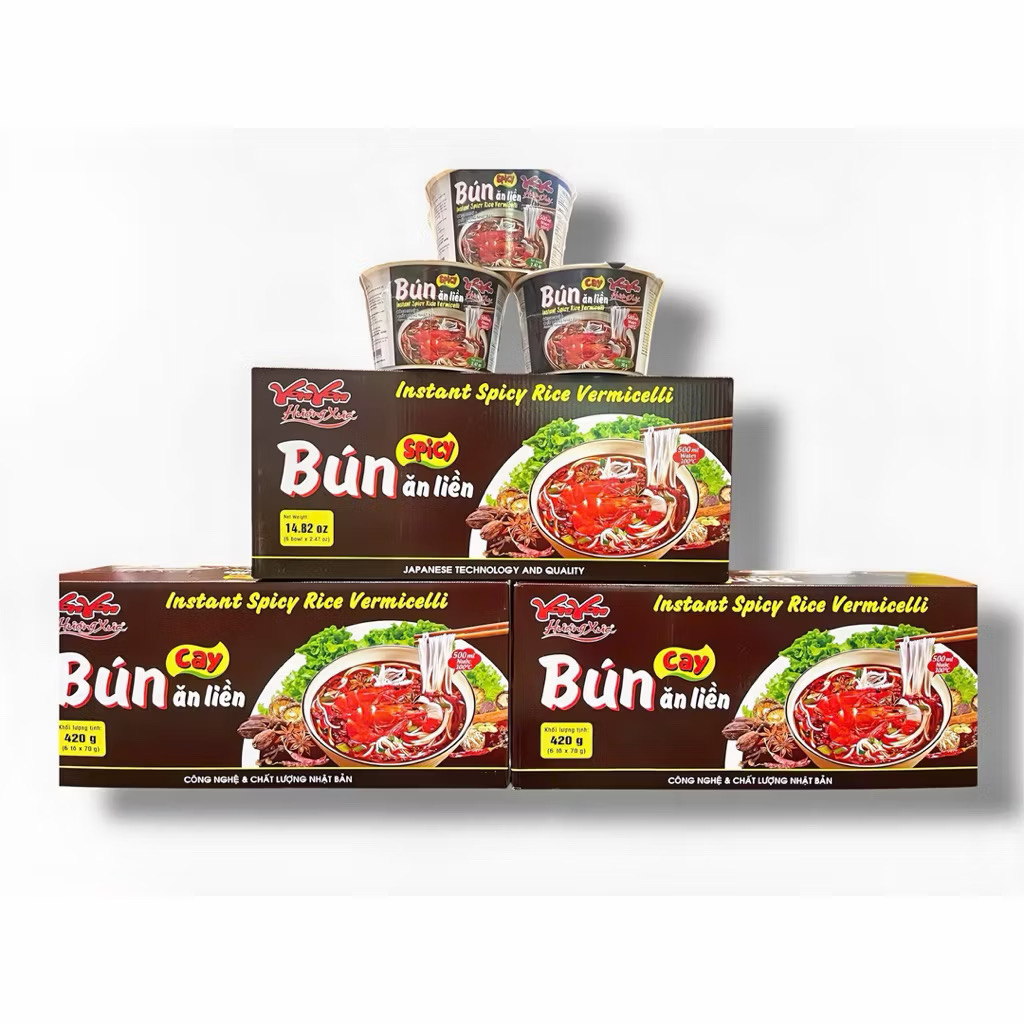THÙNG 6 TÔ Bún cay ăn liền Spicy -Hương Xưa ( kèm gói gia vị , cay)
