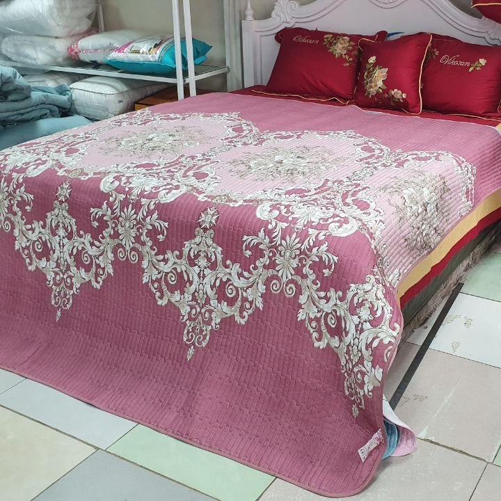 [Nhiều màu - được chọn màu] Chăn hè thu cotton đũi họa tiết trần bông 2 mặt mềm mịn 2mx2m3