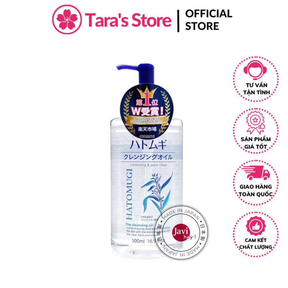 Dầu tẩy trang, nước tẩy trang ý dĩ hatomugi nhật bản 500ml - tara's _store